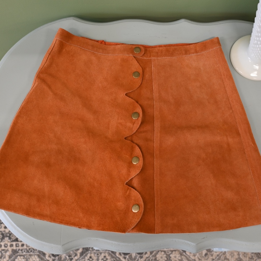 NWOT Free People Suede Skirt